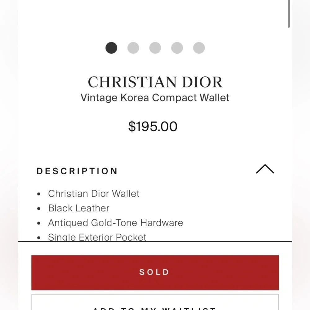Christian Dior vintage compact wallet